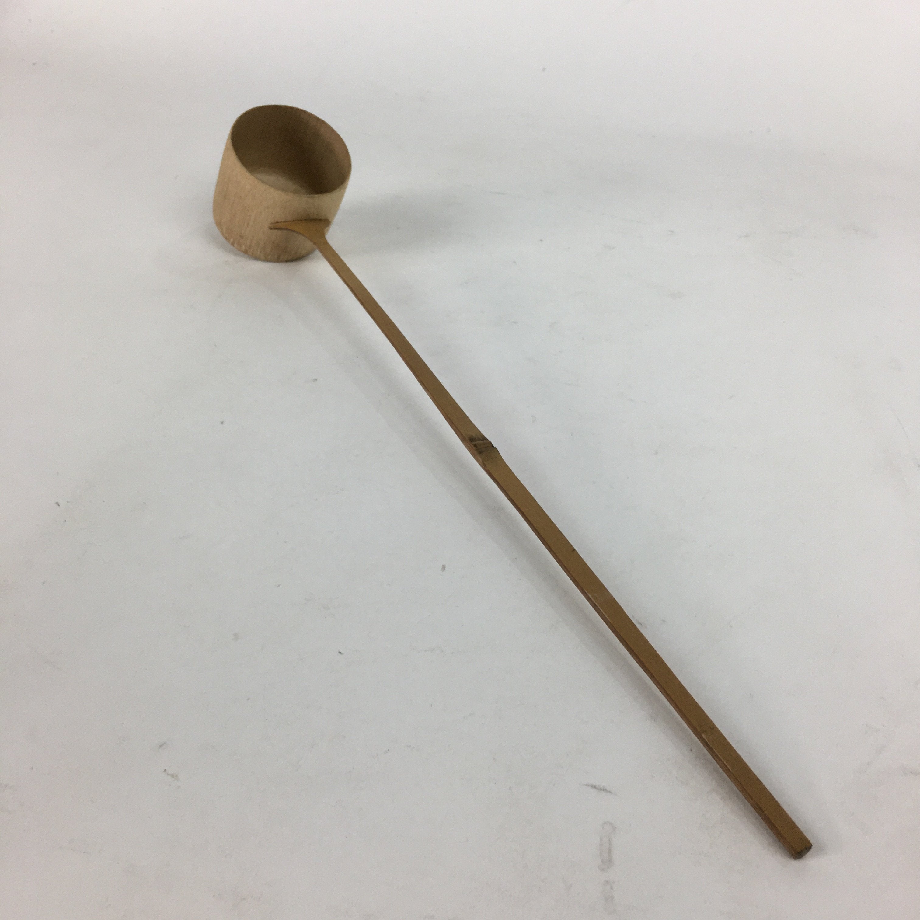 Japanese Bamboo Water Scoop Tea Ceremony Vtg Hishaku Tea Utensils TG119