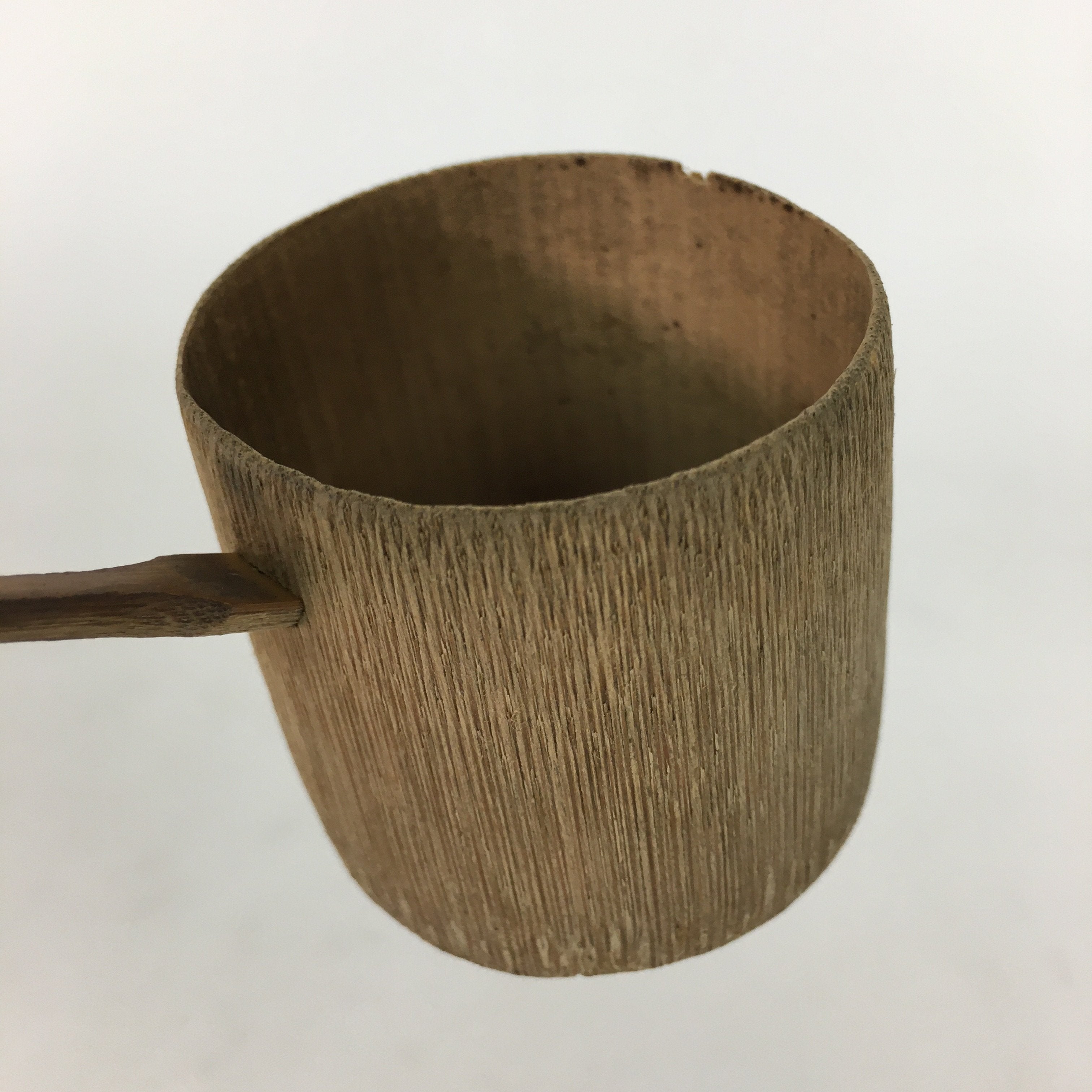 Japanese Bamboo Water Scoop Tea Ceremony Vtg Hishaku Tea Utensils TG123