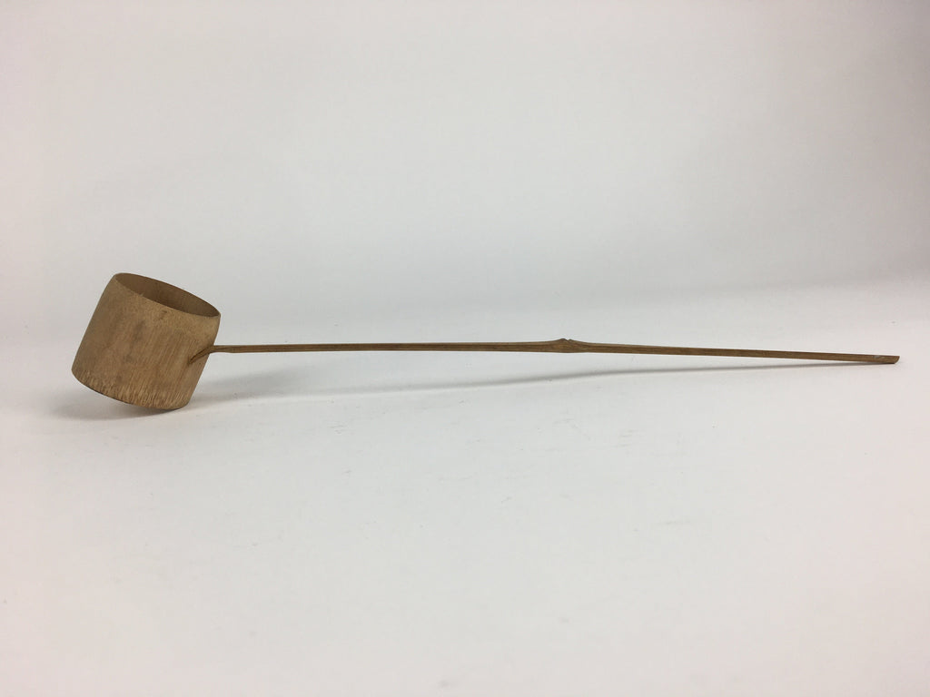 Japanese Bamboo Water Scoop Tea Ceremony Vtg Hishaku Tea Utensils TG169