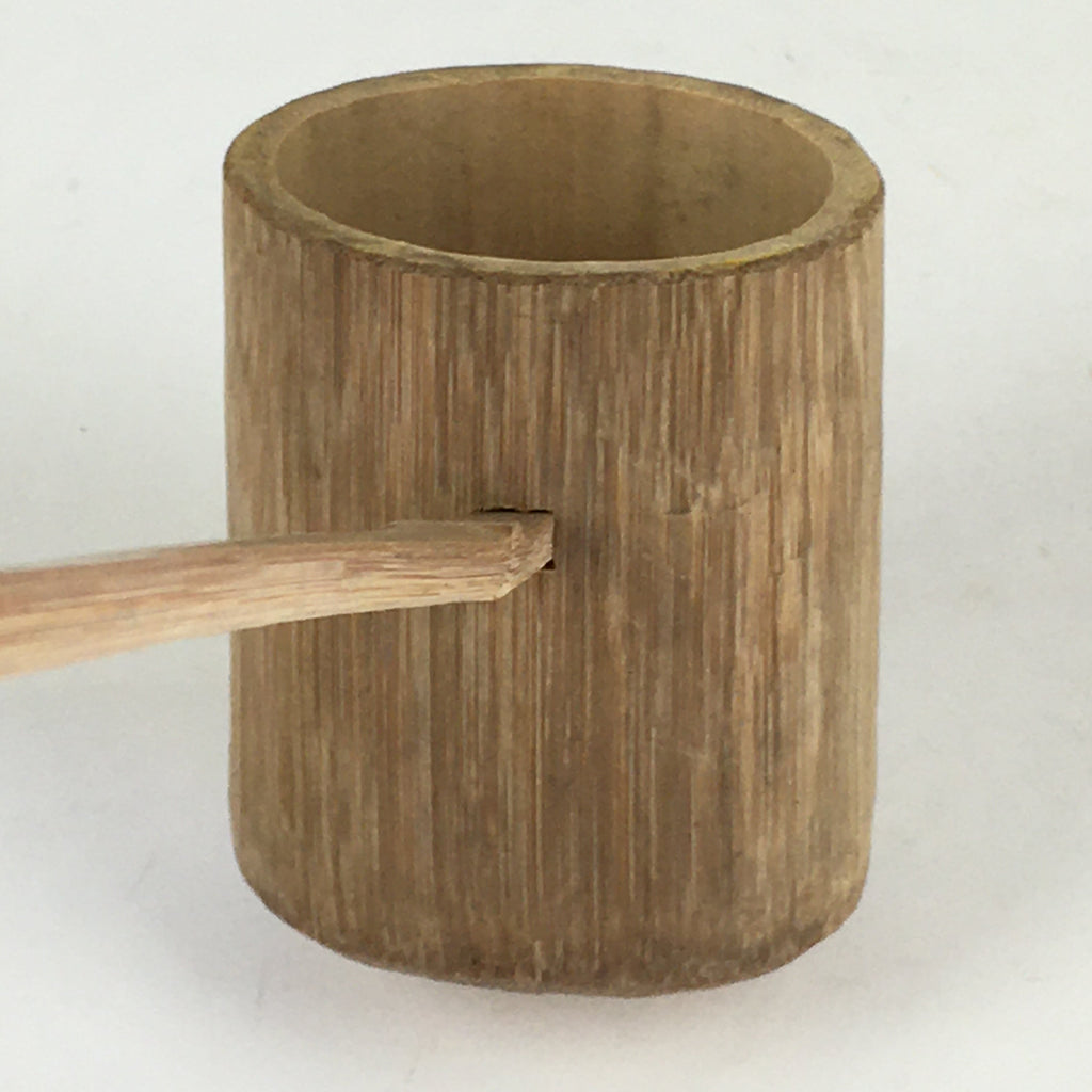 Japanese Bamboo Water Scoop Tea Ceremony Vtg Hishaku Tea Utensils TG173
