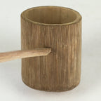 Japanese Bamboo Water Scoop Tea Ceremony Vtg Hishaku Tea Utensils TG173