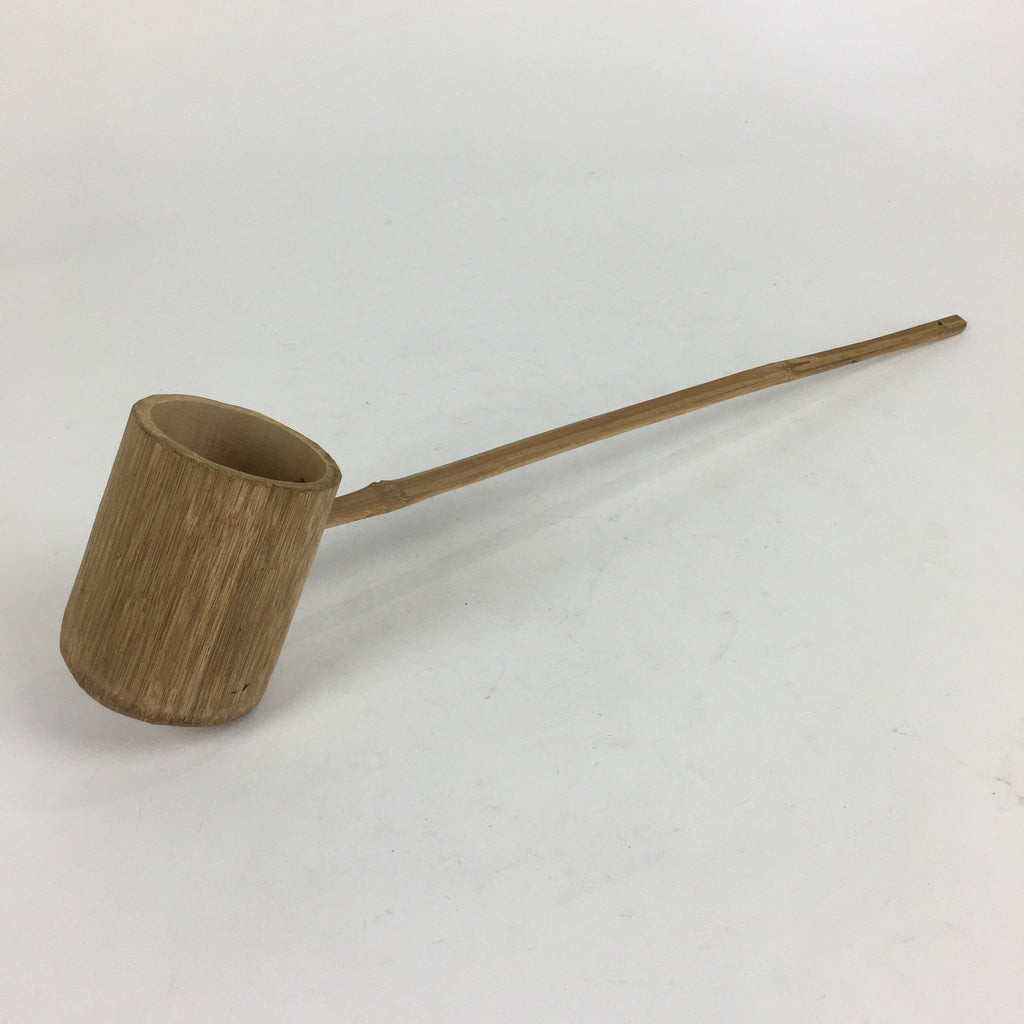 Japanese Bamboo Water Scoop Tea Ceremony Vtg Hishaku Tea Utensils TG173