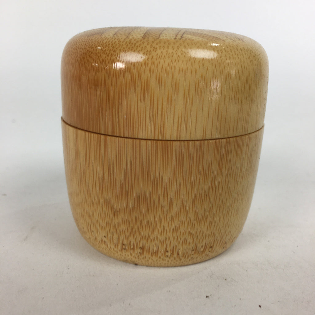 Japanese Bamboo Work Tea Caddy Vtg Bamboo section Natsume Sado Ceremony NM83
