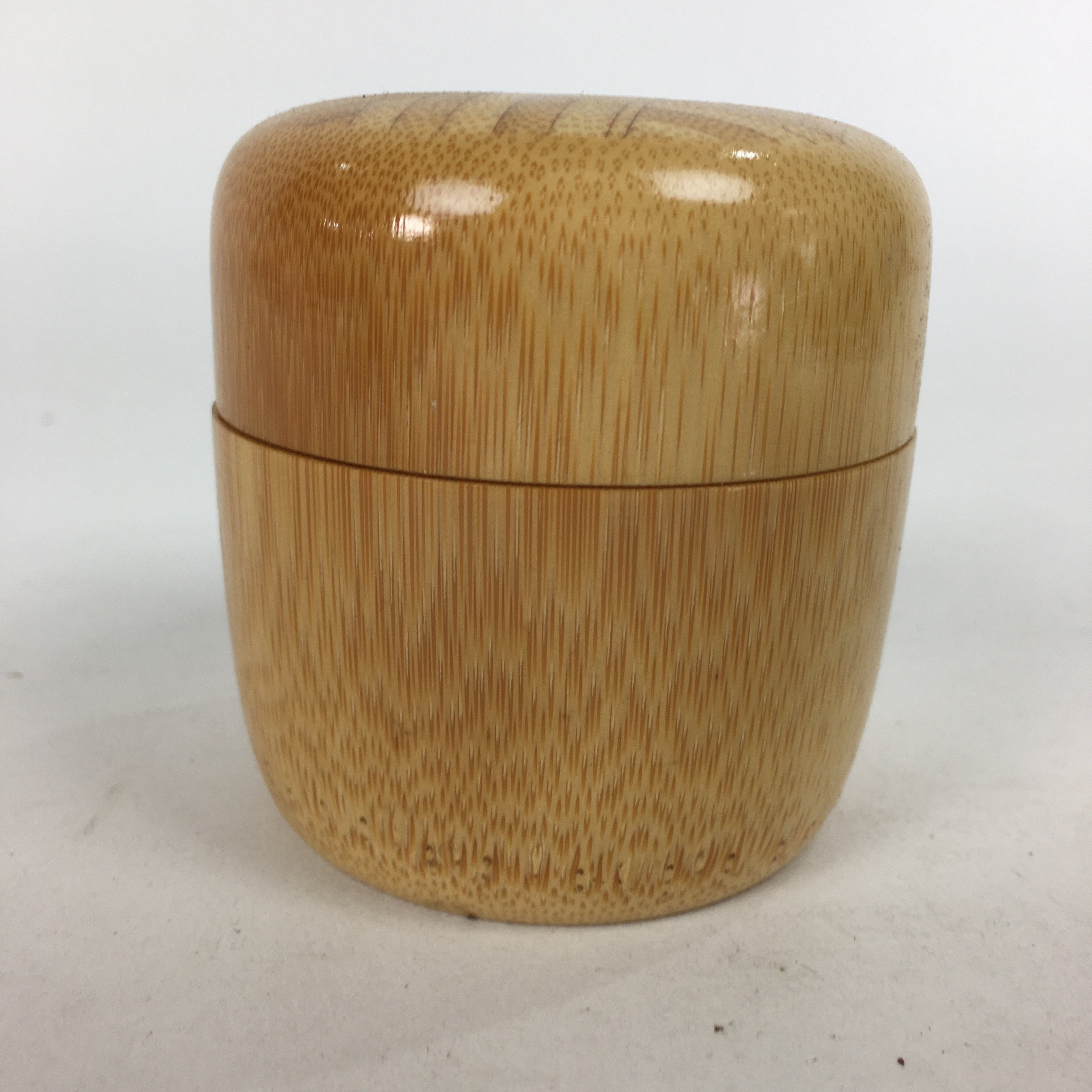 Japanese Bamboo Work Tea Caddy Vtg Bamboo section Natsume Sado Ceremony NM83