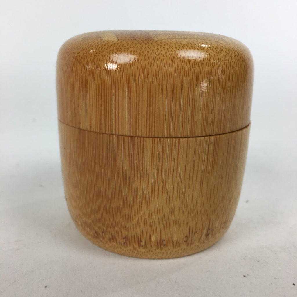 Japanese Bamboo Work Tea Caddy Vtg Bamboo section Natsume Sado Ceremony NM83