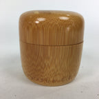 Japanese Bamboo Work Tea Caddy Vtg Bamboo section Natsume Sado Ceremony NM83