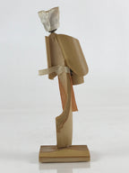 Japanese Basmboo Doll Vtg Figurine Traditional Craft Toy Kokeshi KF623