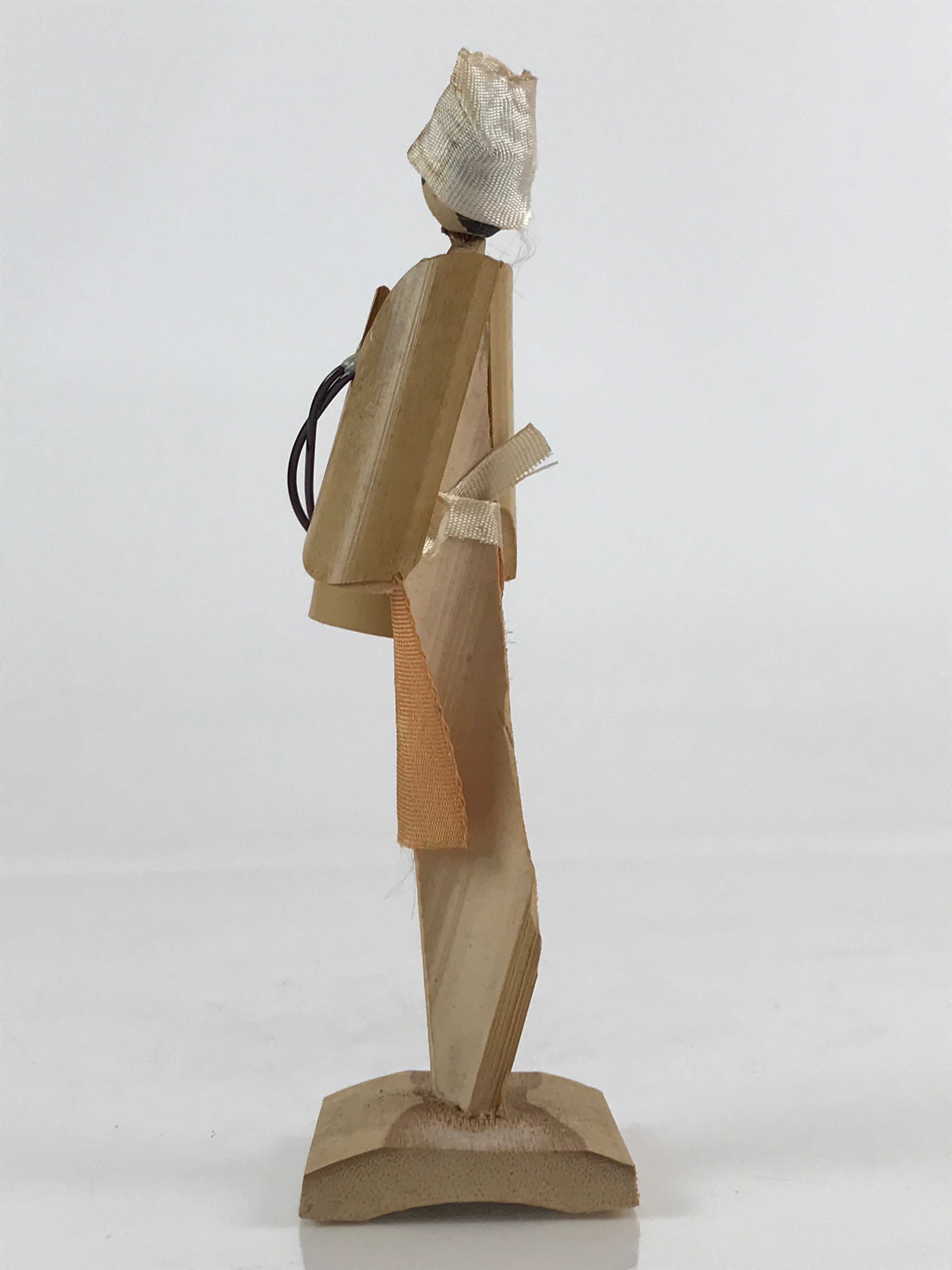 Japanese Basmboo Doll Vtg Figurine Traditional Craft Toy Kokeshi KF623