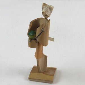 Japanese Basmboo Doll Vtg Figurine Traditional Craft Toy Kokeshi KF623
