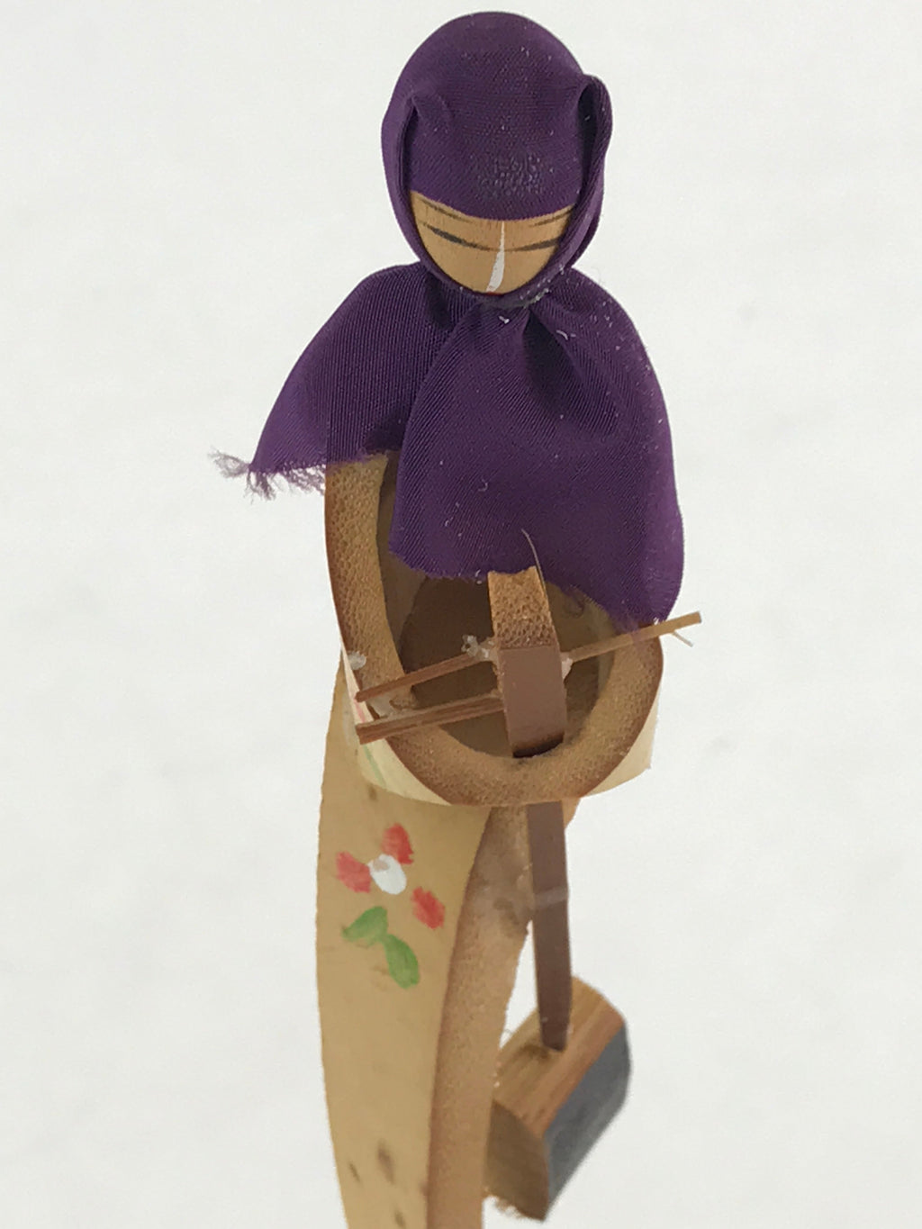 Japanese Basmboo Doll Vtg Figurine Traditional Craft Toy Kokeshi KF624