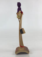 Japanese Basmboo Doll Vtg Figurine Traditional Craft Toy Kokeshi KF624