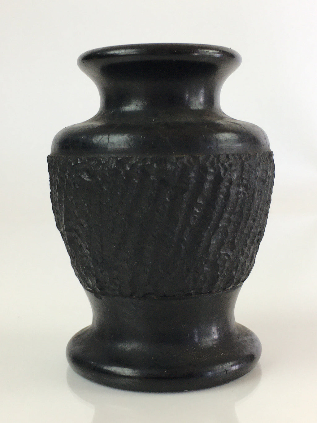 Japanese Black Stone Flower Vase Vtg Kabin Ikebana Arrangement Flower FV998
