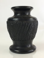 Japanese Black Stone Flower Vase Vtg Kabin Ikebana Arrangement Flower FV998