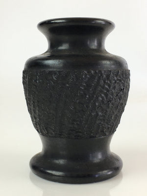 Japanese Black Stone Flower Vase Vtg Kabin Ikebana Arrangement Flower FV998