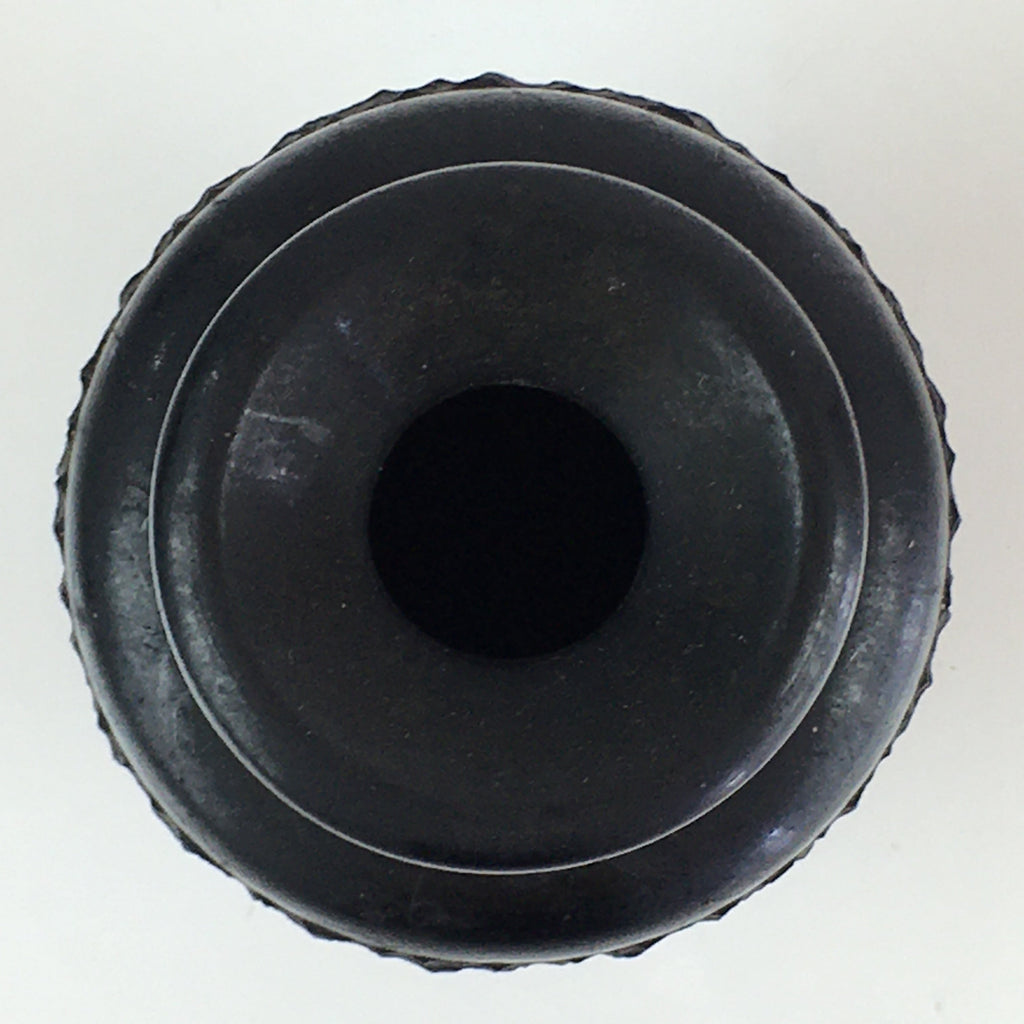 Japanese Black Stone Flower Vase Vtg Kabin Ikebana Arrangement Flower FV998