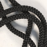 Japanese Bolo Tie Vtg Necklace Oval Green Stone Clasp Black String JK35