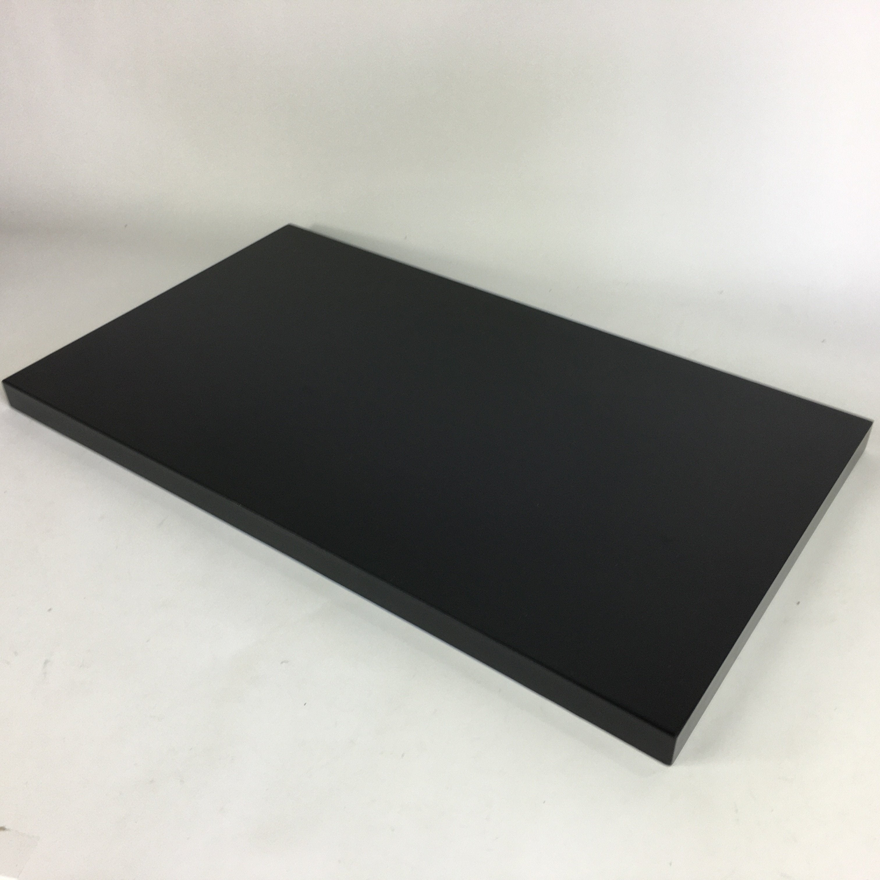 Japanese Bonseki Art Display Board Vtg Black Lacquerware Bonsekibon Stand UR486