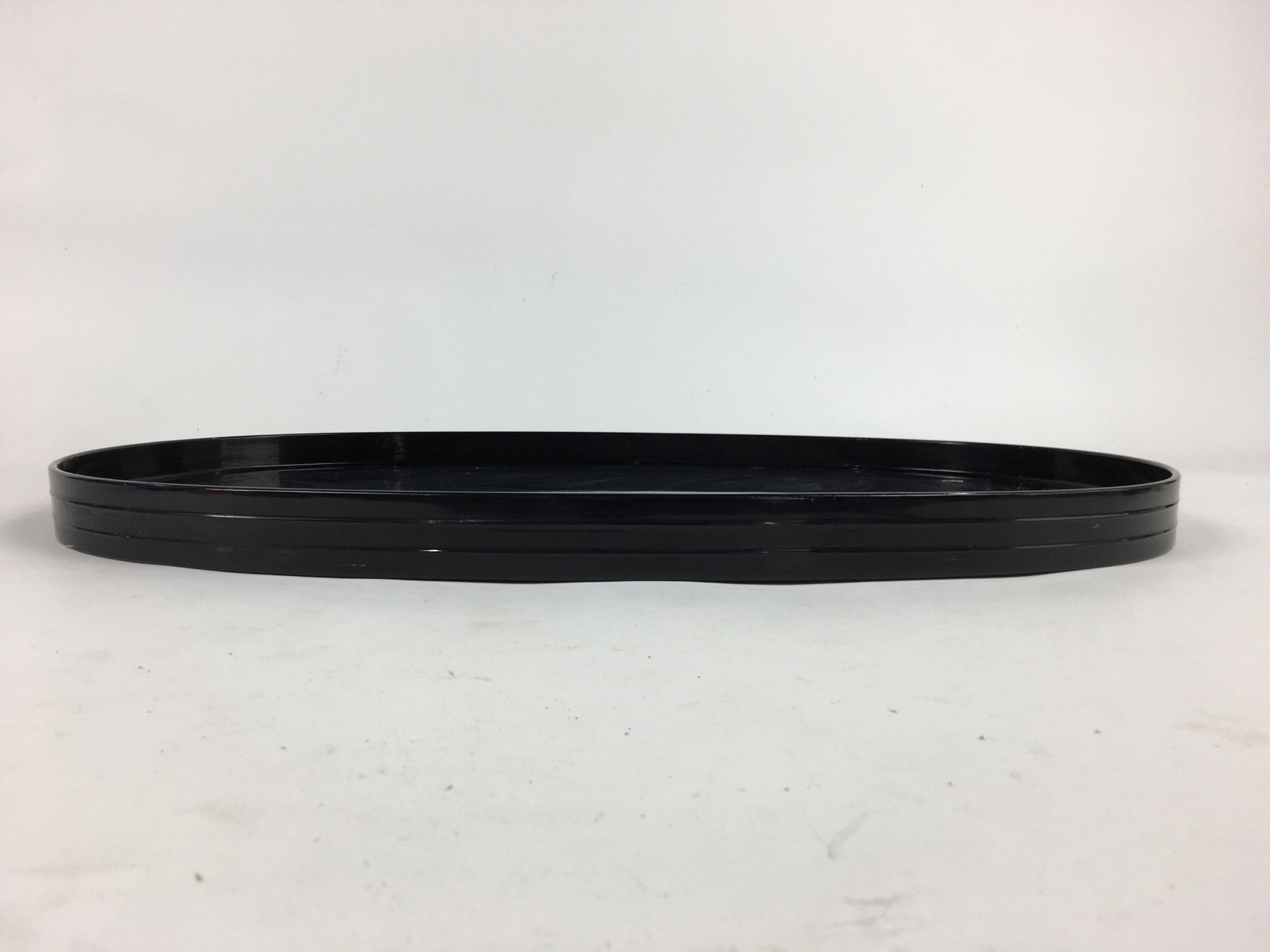 Japanese Bonseki Art Display Board Vtg Black Lacquerware Bonsekibon UR668