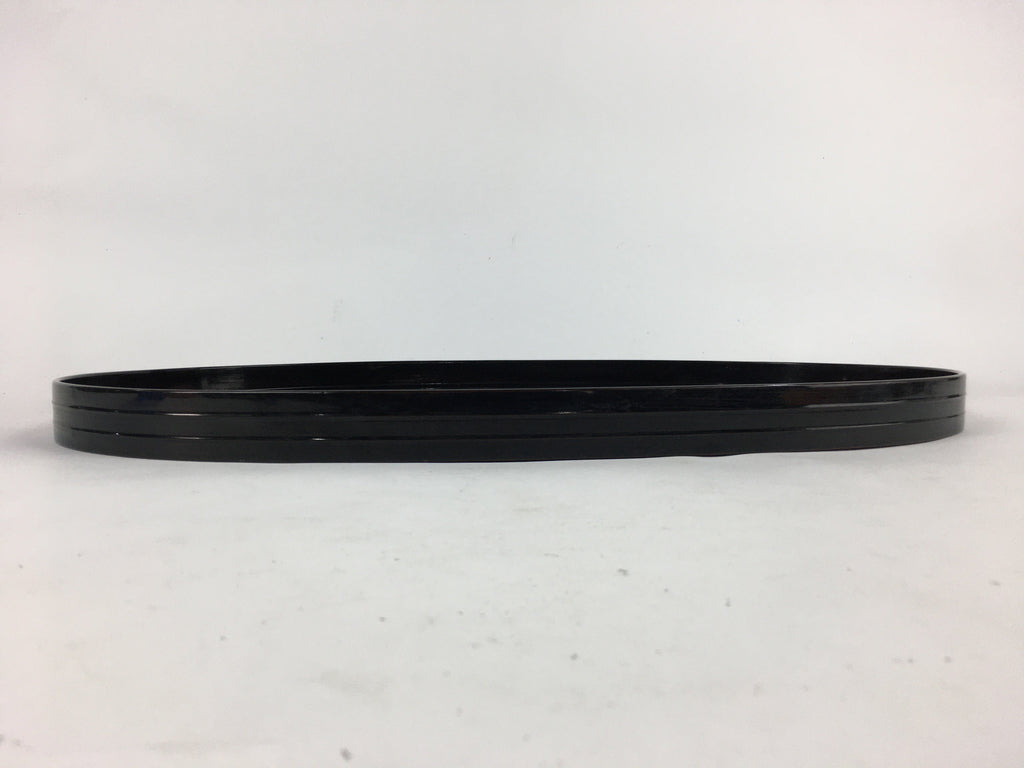 Japanese Bonseki Art Display Board Vtg Black Lacquerware Bonsekibon UR668
