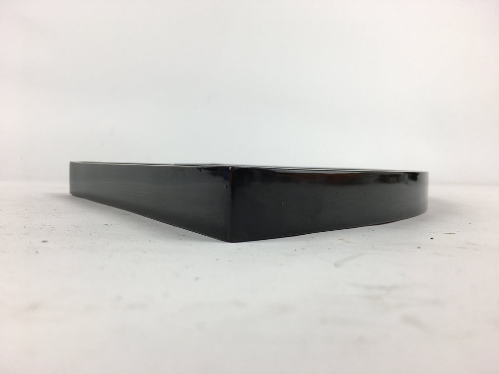 Japanese Bonseki Art Display Board Vtg Black Lacquerware Bonsekibon UR669