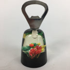 Japanese Bottle Opener Display Vtg Resin Flower Ornament Sen-nuki Black JK201