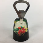 Japanese Bottle Opener Display Vtg Resin Flower Ornament Sen-nuki Black JK201