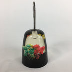 Japanese Bottle Opener Display Vtg Resin Flower Ornament Sen-nuki Black JK201