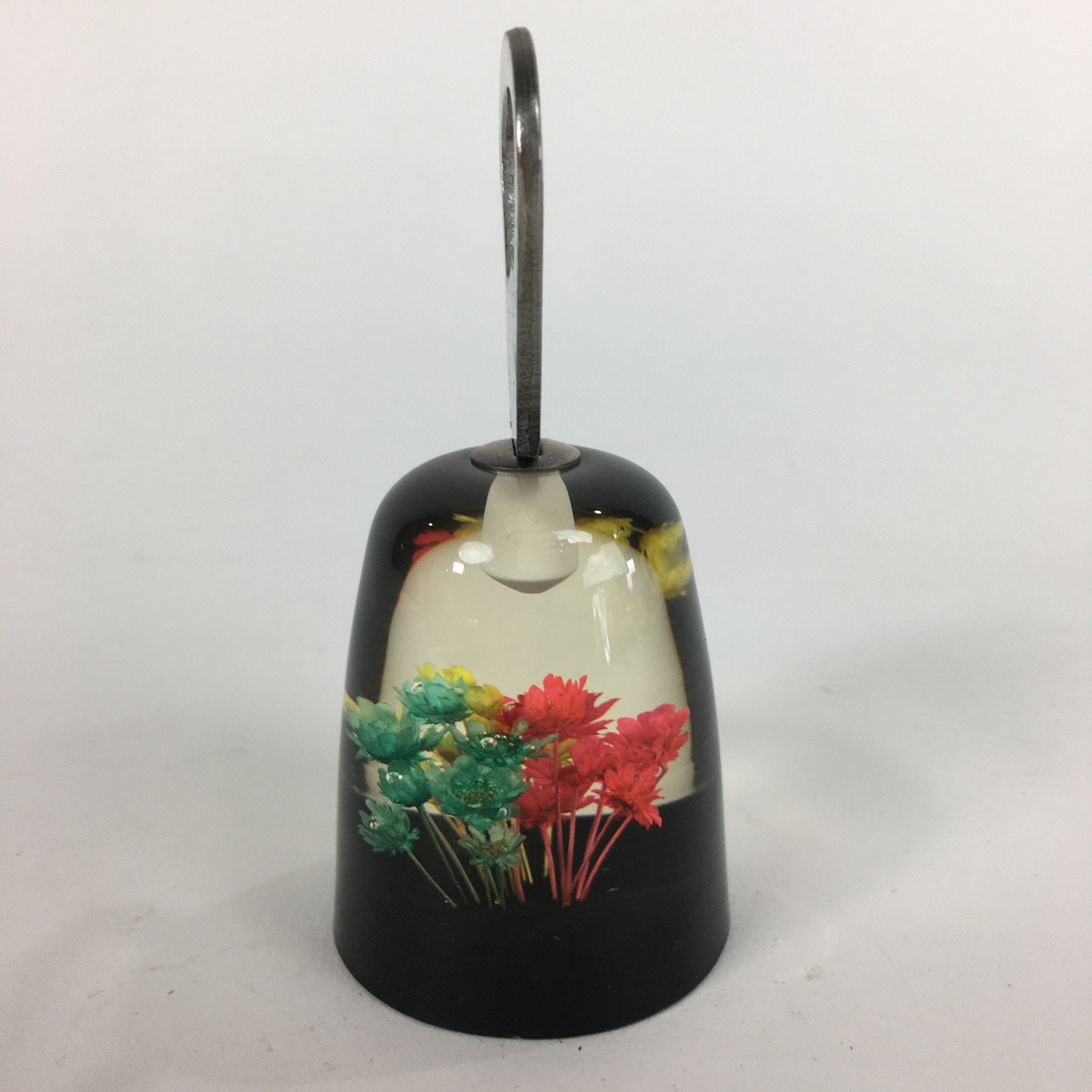 Japanese Bottle Opener Display Vtg Resin Flower Ornament Sen-nuki Black JK201