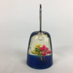 Japanese Bottle Opener Display Vtg Resin Flower Ornament Sen-nuki Blue JK200