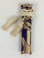 Japanese Boxed Kimono Accessory Vtg Kaiken Small Sword Case Shichigosan PX617