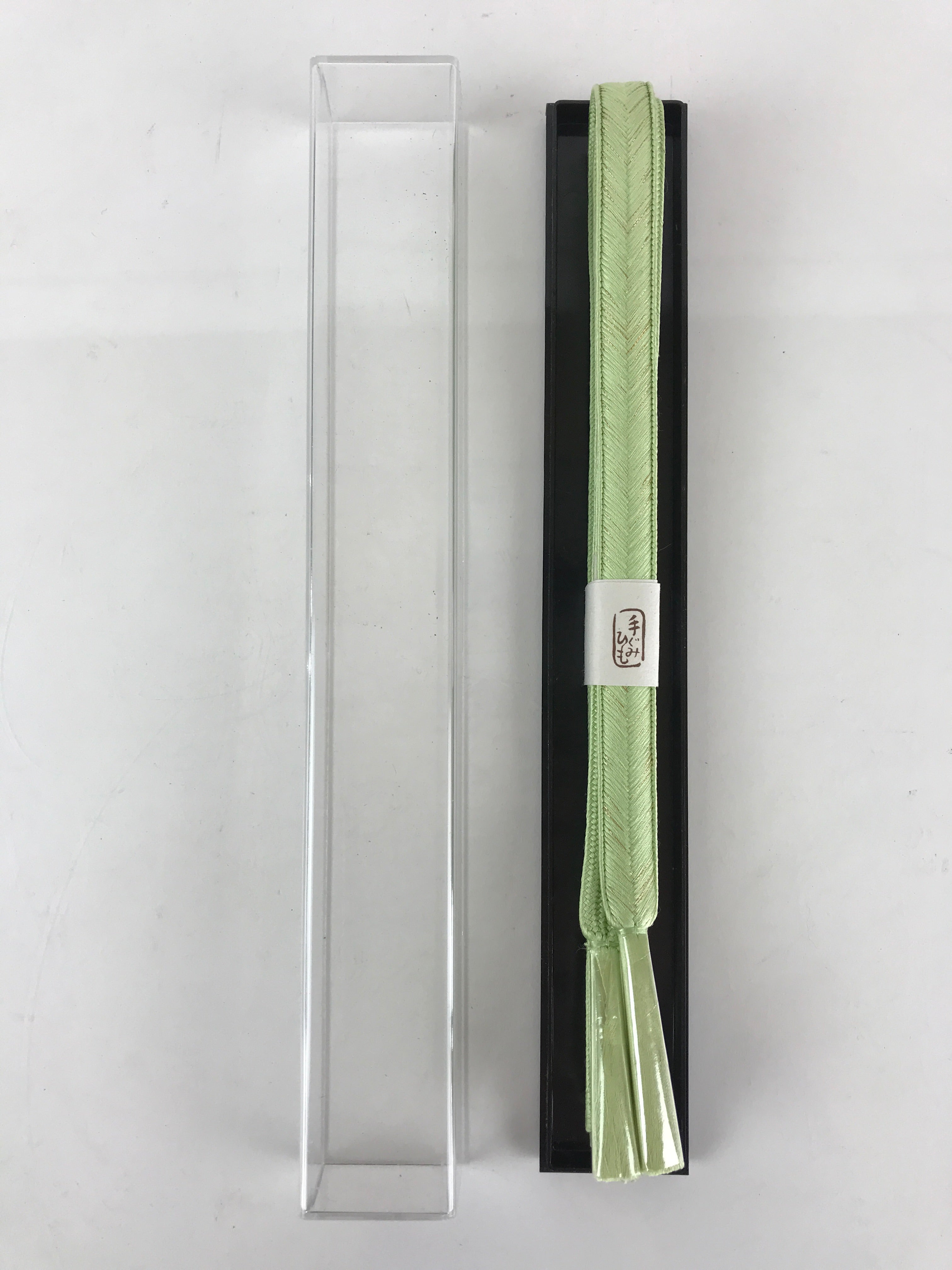 Japanese Boxed Obijime Kimono Accessory Silk Kumihimo Kimono Cord Lt Green OJ165