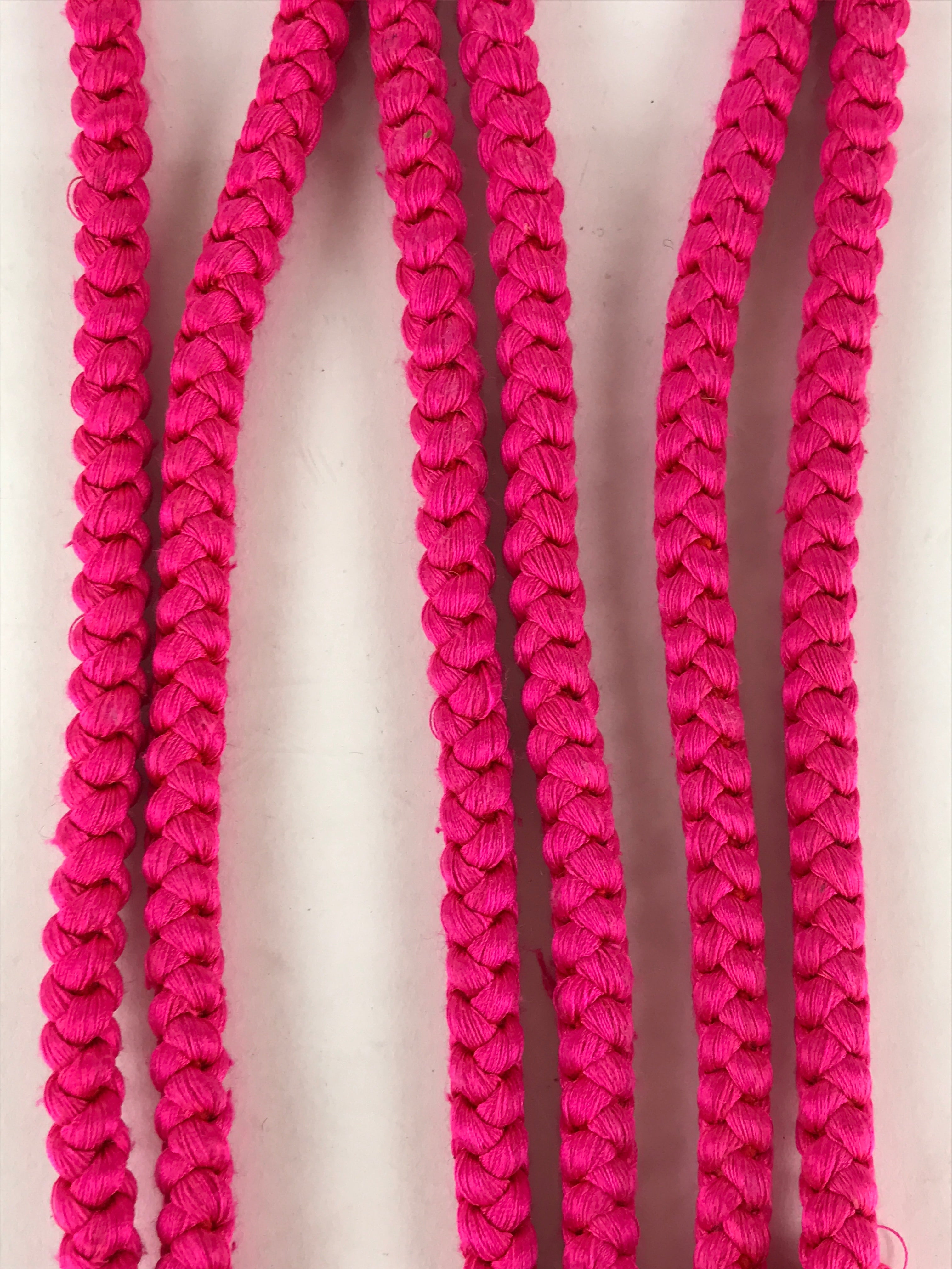 Pure Silk kumihimo braided cord 3.5 mm 150 cm kakusugi braided, thin  obijime