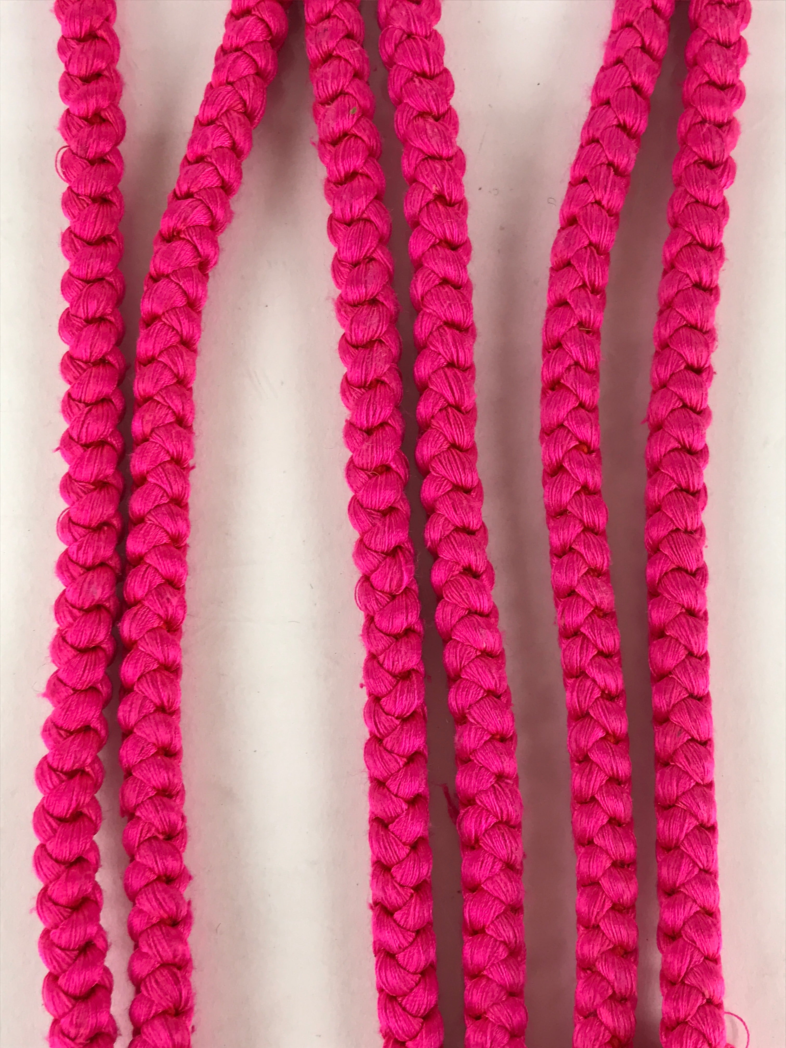 Japanese Boxed Obijime Kimono Accessory Silk Kumihimo Vtg Kimono Cord Pink OJ163