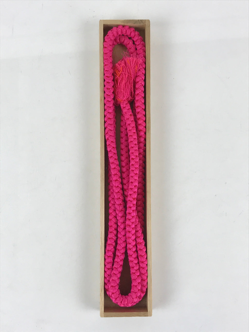 Japanese Boxed Obijime Kimono Accessory Silk Kumihimo Vtg Kimono Cord Pink OJ163