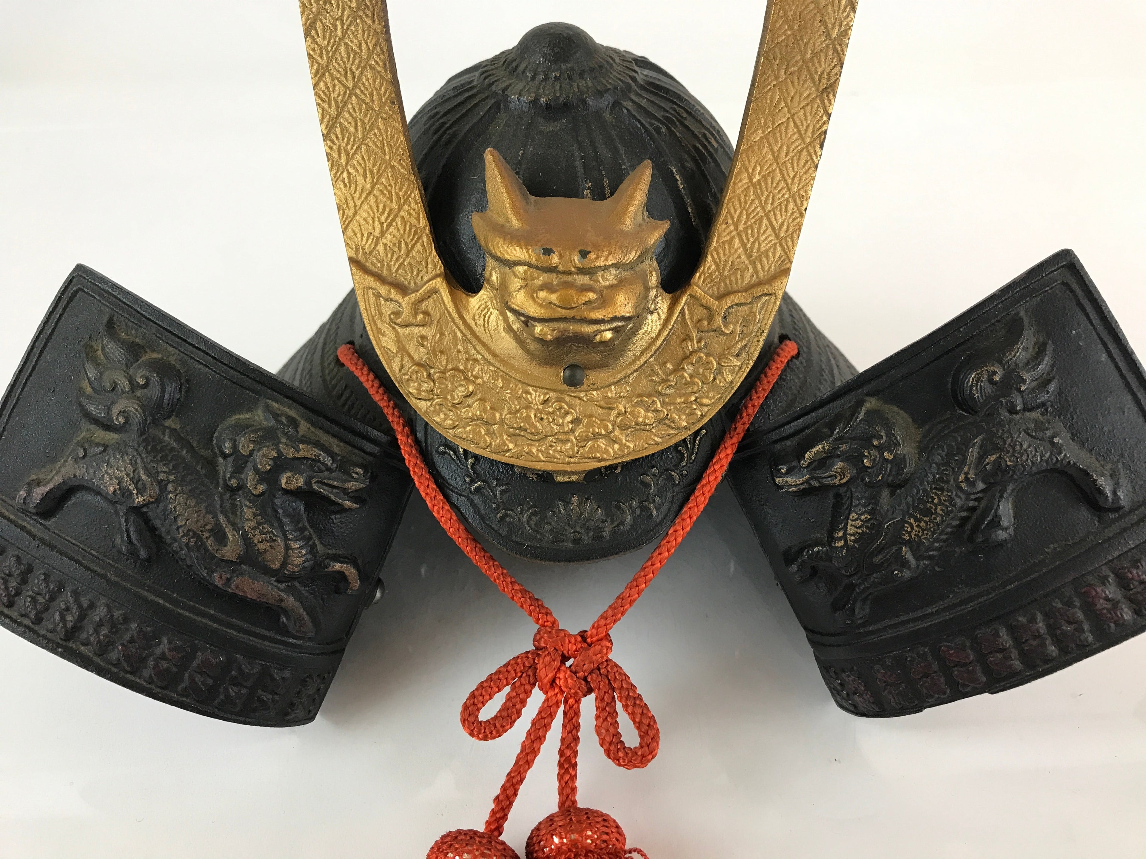 Japanese Boxed Samurai Helmet Kabuto Vtg Boy's Festival Armor Decoration ID454