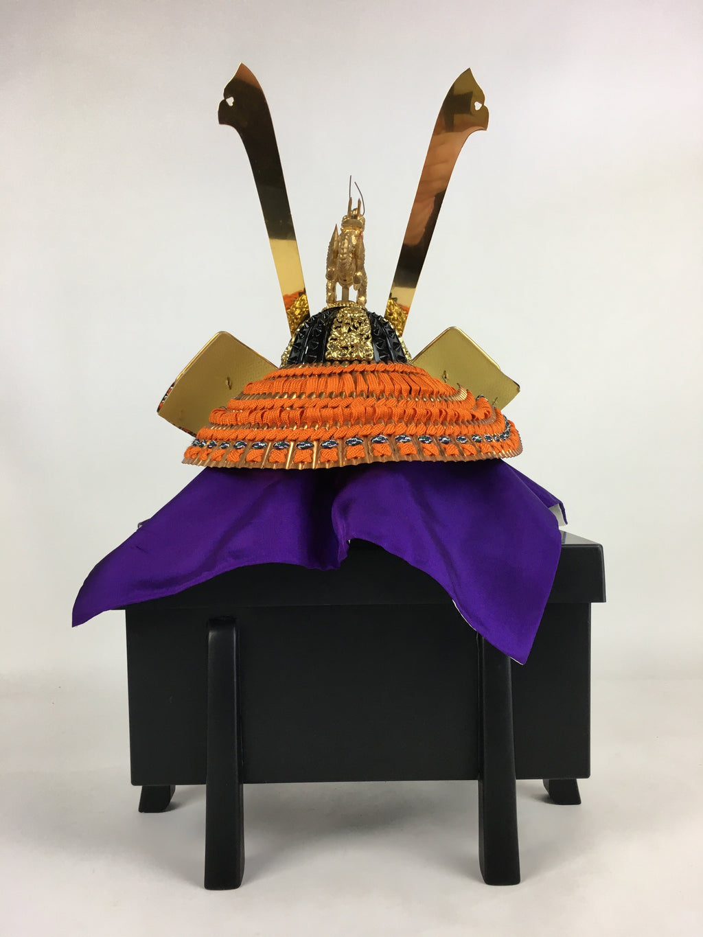 Japanese Boxed Samurai Helmet Kabuto Vtg Boy's Festival Armor ID433