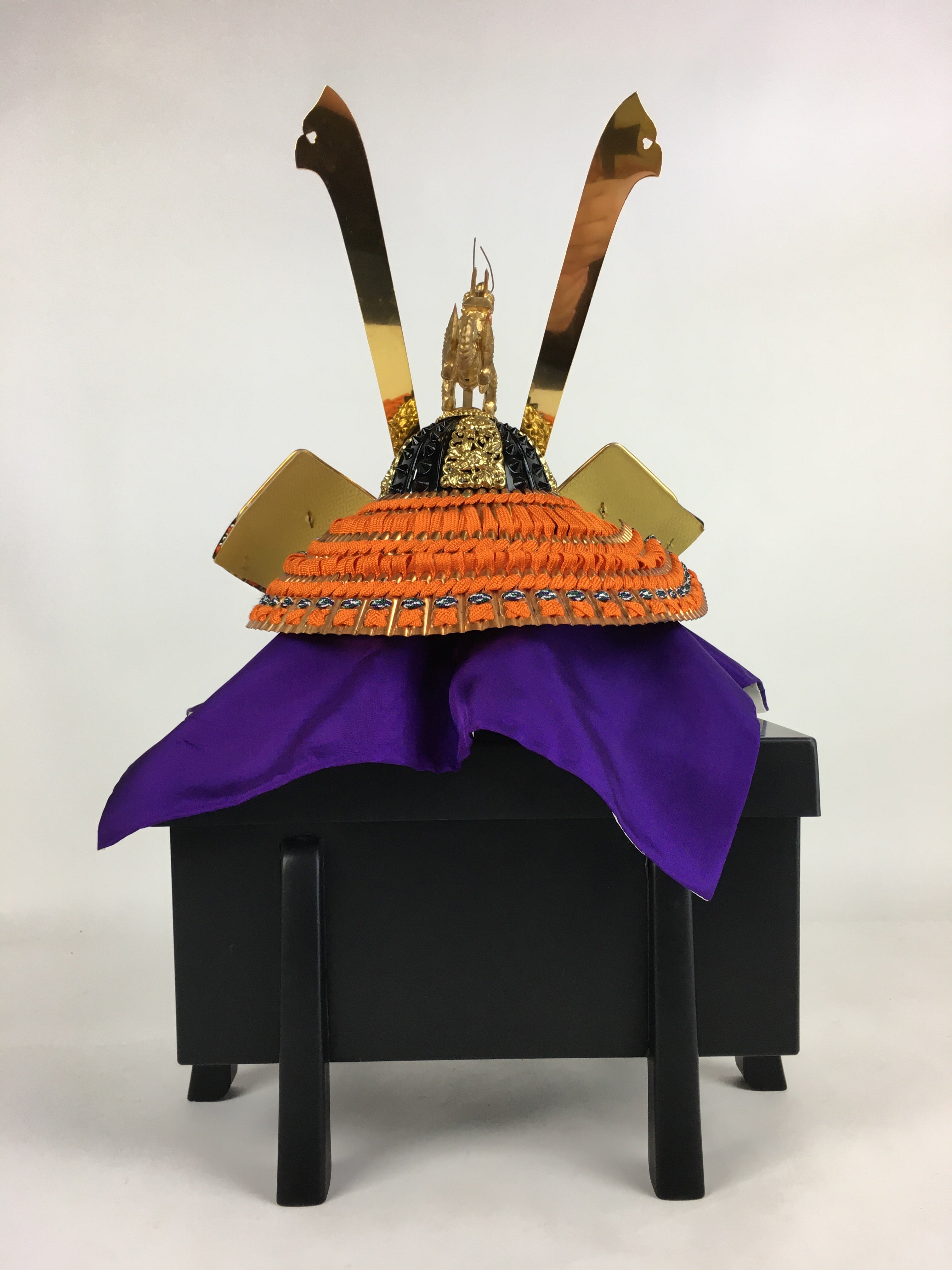 Japanese Boxed Samurai Helmet Kabuto Vtg Boy's Festival Armor ID433