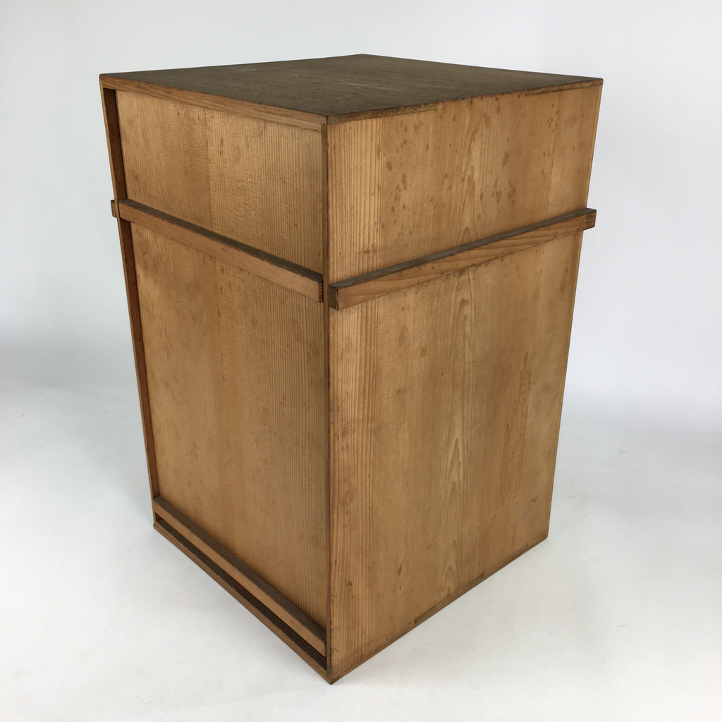 Japanese Boxed Wood Shelf Vtg Tea Ceremony Table Stand Tana T306