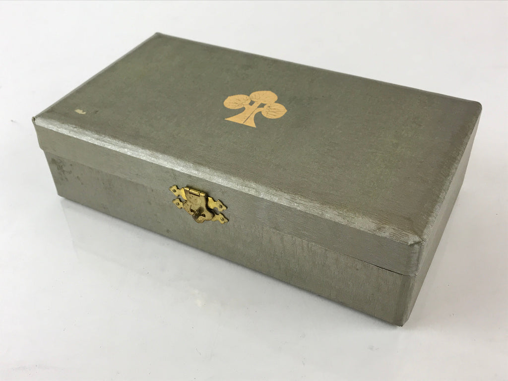 Japanese Boxed Zenkoji Gokaicho Memorial Masu Sake Cup 3 Cup Set Vtg Gold PX674