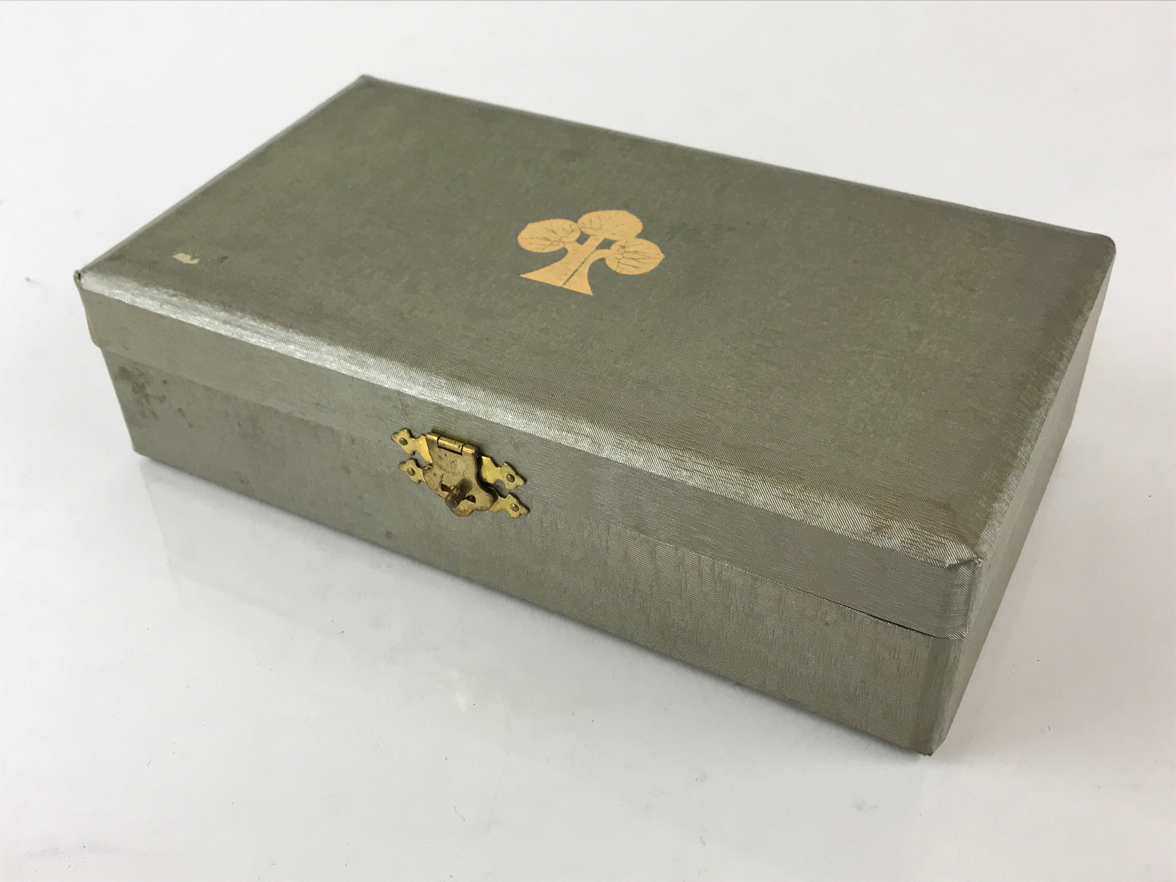Japanese Boxed Zenkoji Gokaicho Memorial Masu Sake Cup 3 Cup Set Vtg Gold PX674
