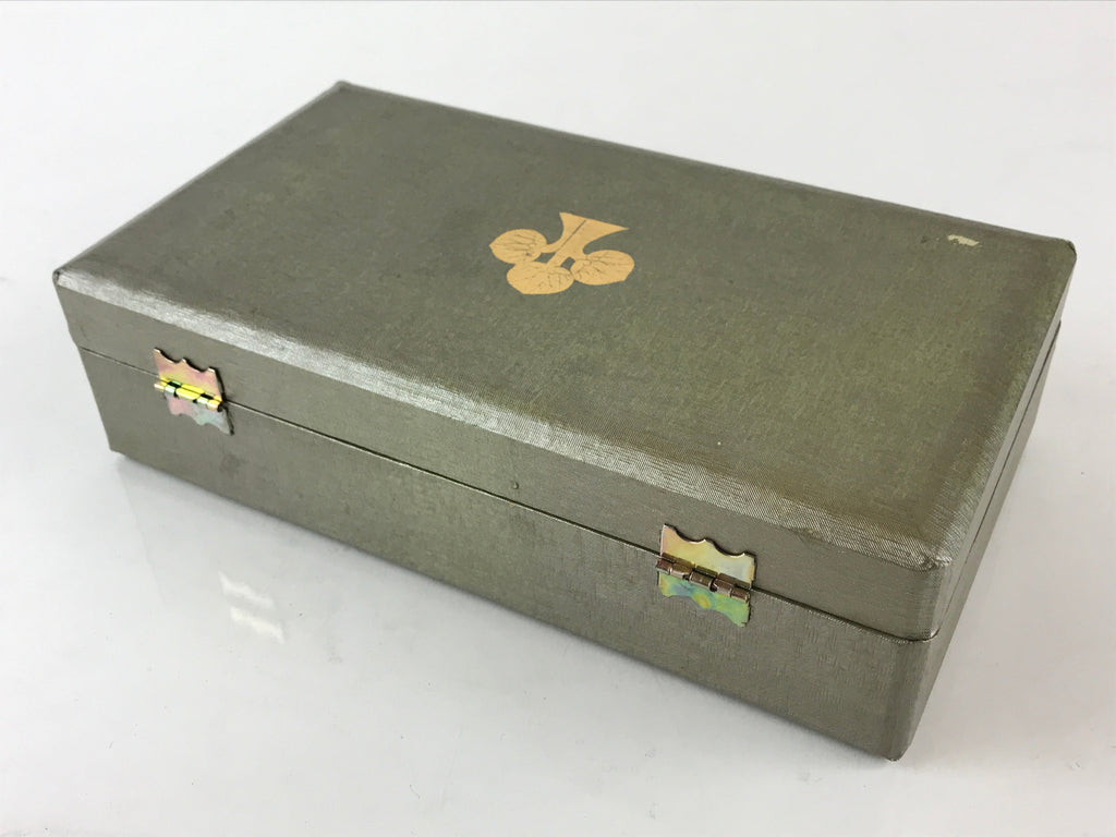 Japanese Boxed Zenkoji Gokaicho Memorial Masu Sake Cup 3 Cup Set Vtg Gold PX674
