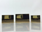 Japanese Boxed Zenkoji Gokaicho Memorial Masu Sake Cup 3 Cup Set Vtg Gold PX674