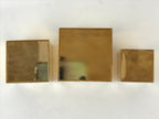 Japanese Boxed Zenkoji Gokaicho Memorial Masu Sake Cup 3 Cup Set Vtg Gold PX674