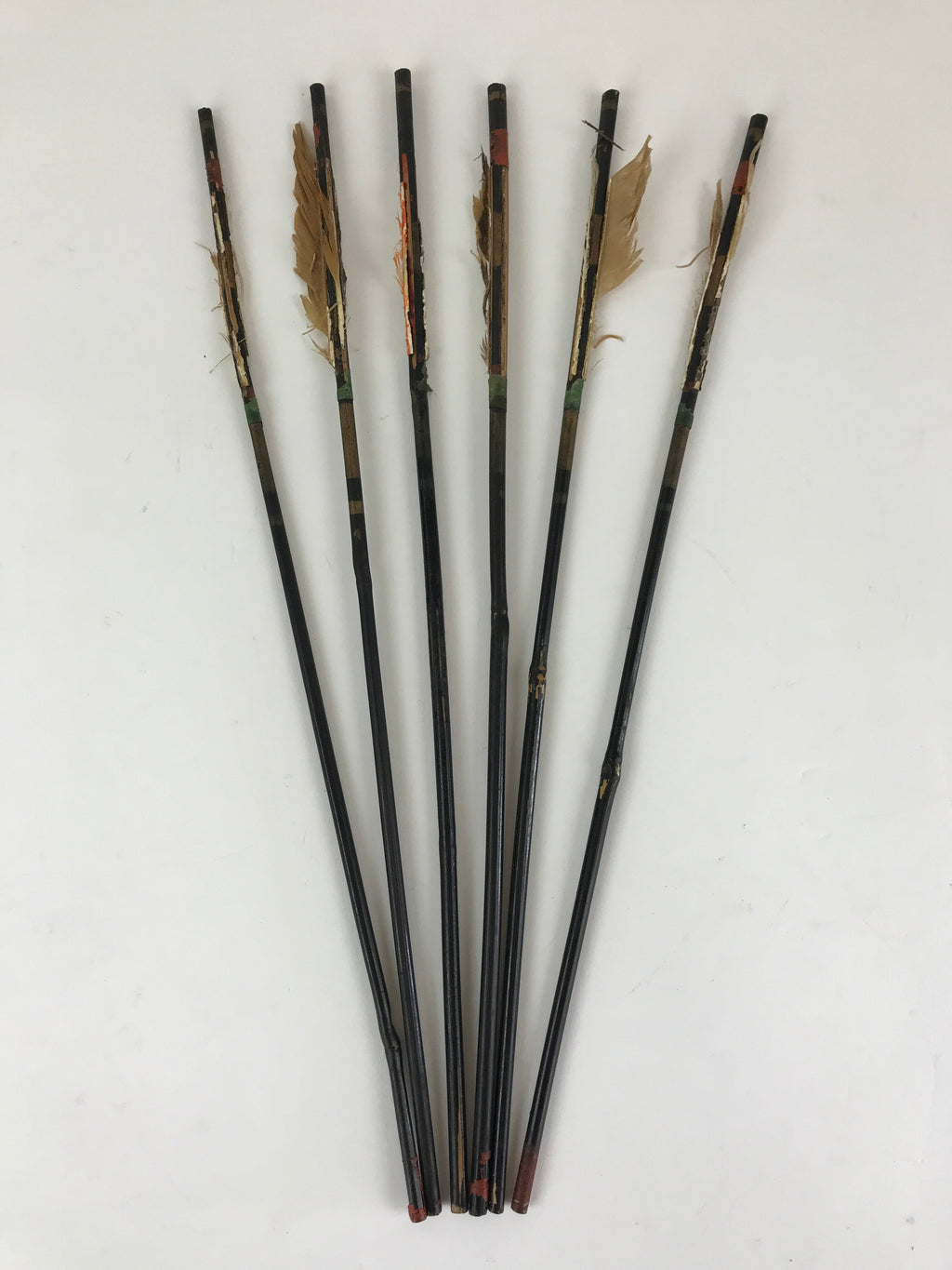 Japanese Boy's Day Bow And Arrow Set Display Vtg Amulet Yumiya Feather ID502