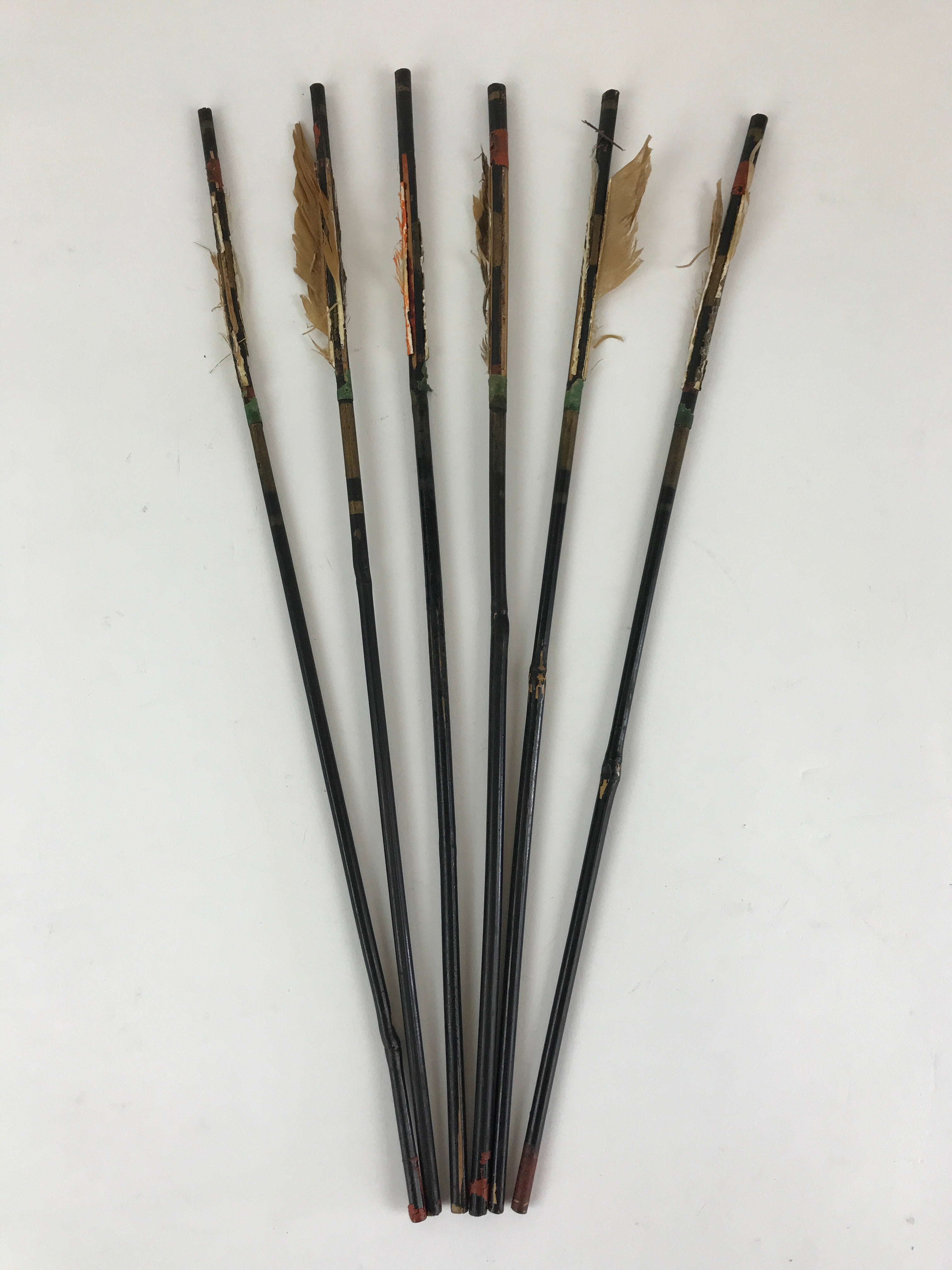 Japanese Boy's Day Bow And Arrow Set Display Vtg Amulet Yumiya Feather ID502