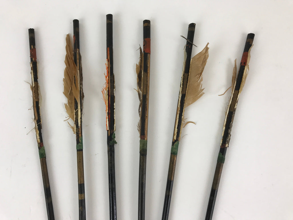 Japanese Boy's Day Bow And Arrow Set Display Vtg Amulet Yumiya Feather ID502