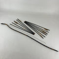 Japanese Boy's Day Bow And Arrow Set Display Vtg Amulet Yumiya Feather ID502