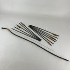 Japanese Boy's Day Bow And Arrow Set Display Vtg Amulet Yumiya Feather ID502