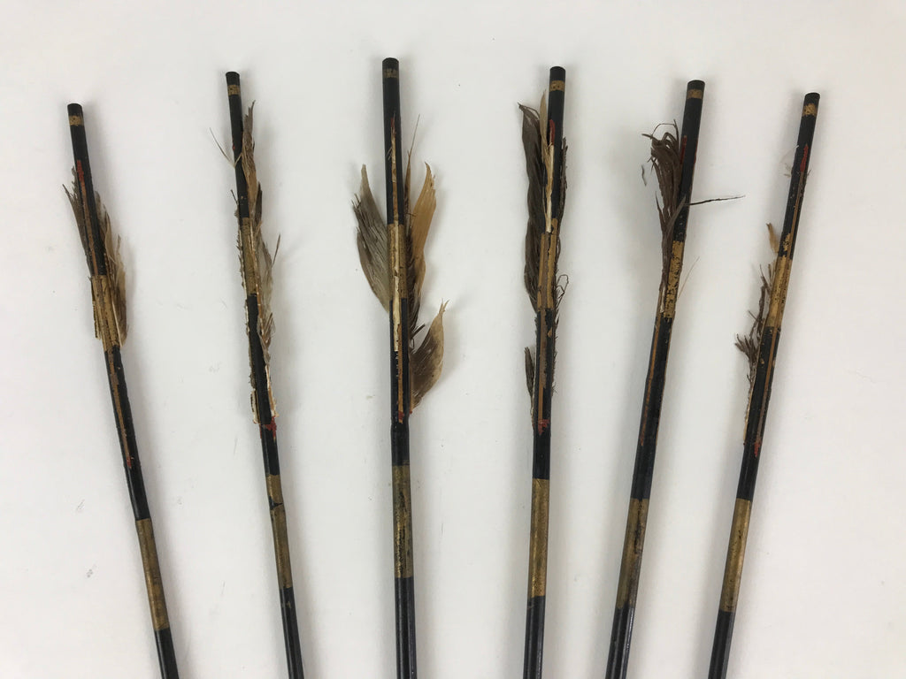 Japanese Boy's Day Bow And Arrow Set Display Vtg Amulet Yumiya Feather ID503
