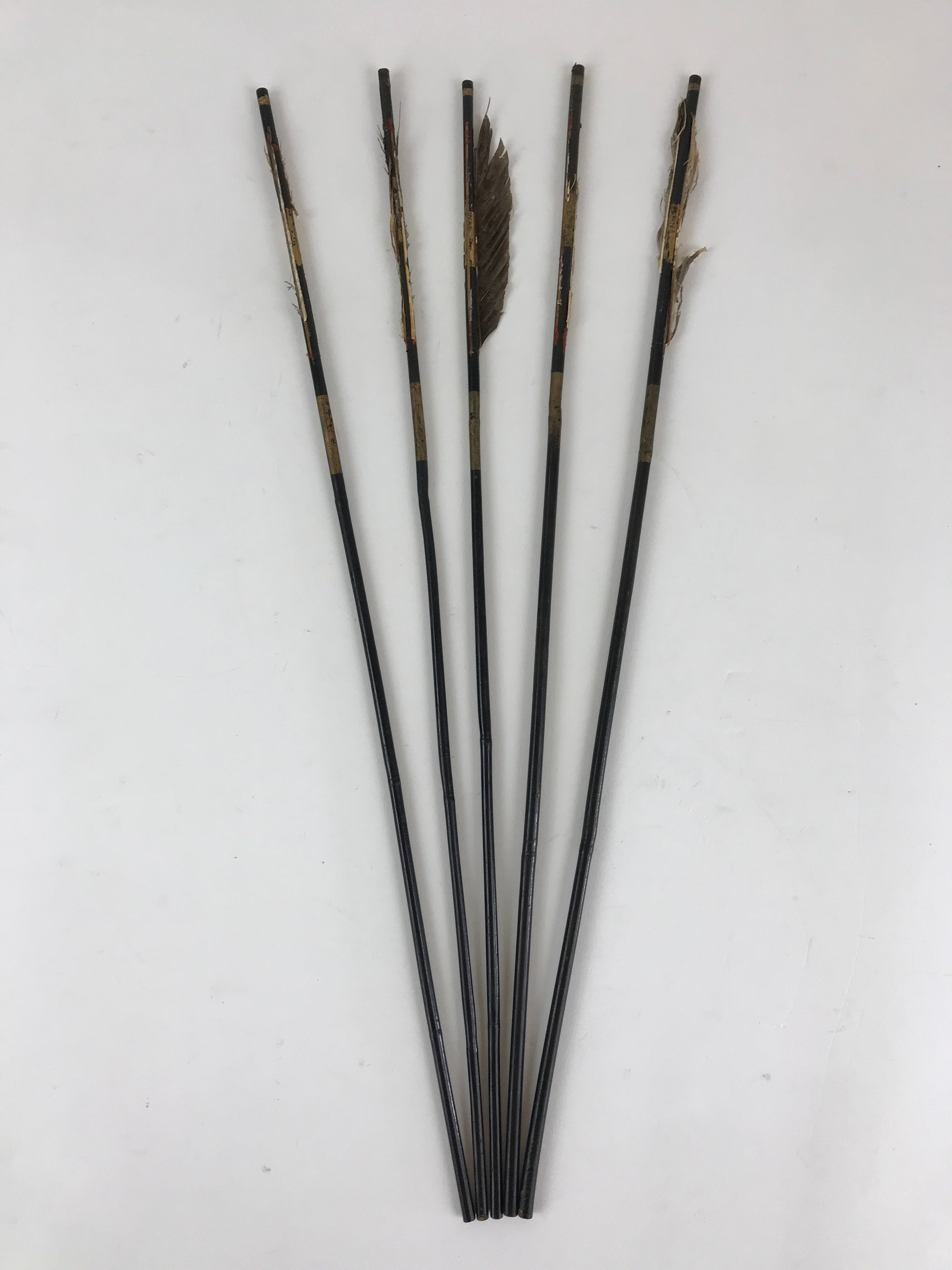 Japanese Boy's Day Bow And Arrow Set Display Vtg Amulet Yumiya Feather ID503